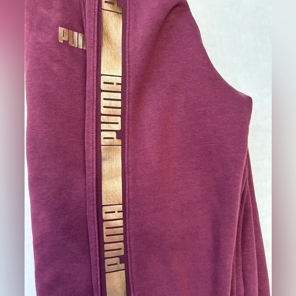 Puma long sleeve training sweat shirt jacket with logo print tape Sz-XL. K16 - Picture 12 of 13